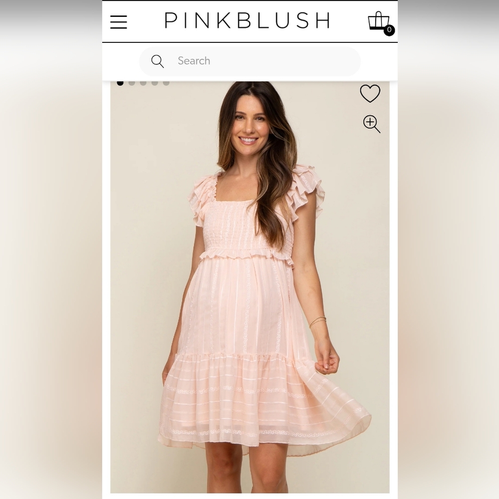 Pink Blush Maternity Dress